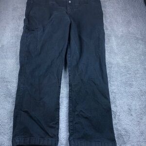 Black Straight Leg Cargo Pants